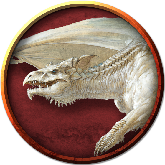 Adult White Dragon - Lars Grant West Dragons (560x560), Png Download
