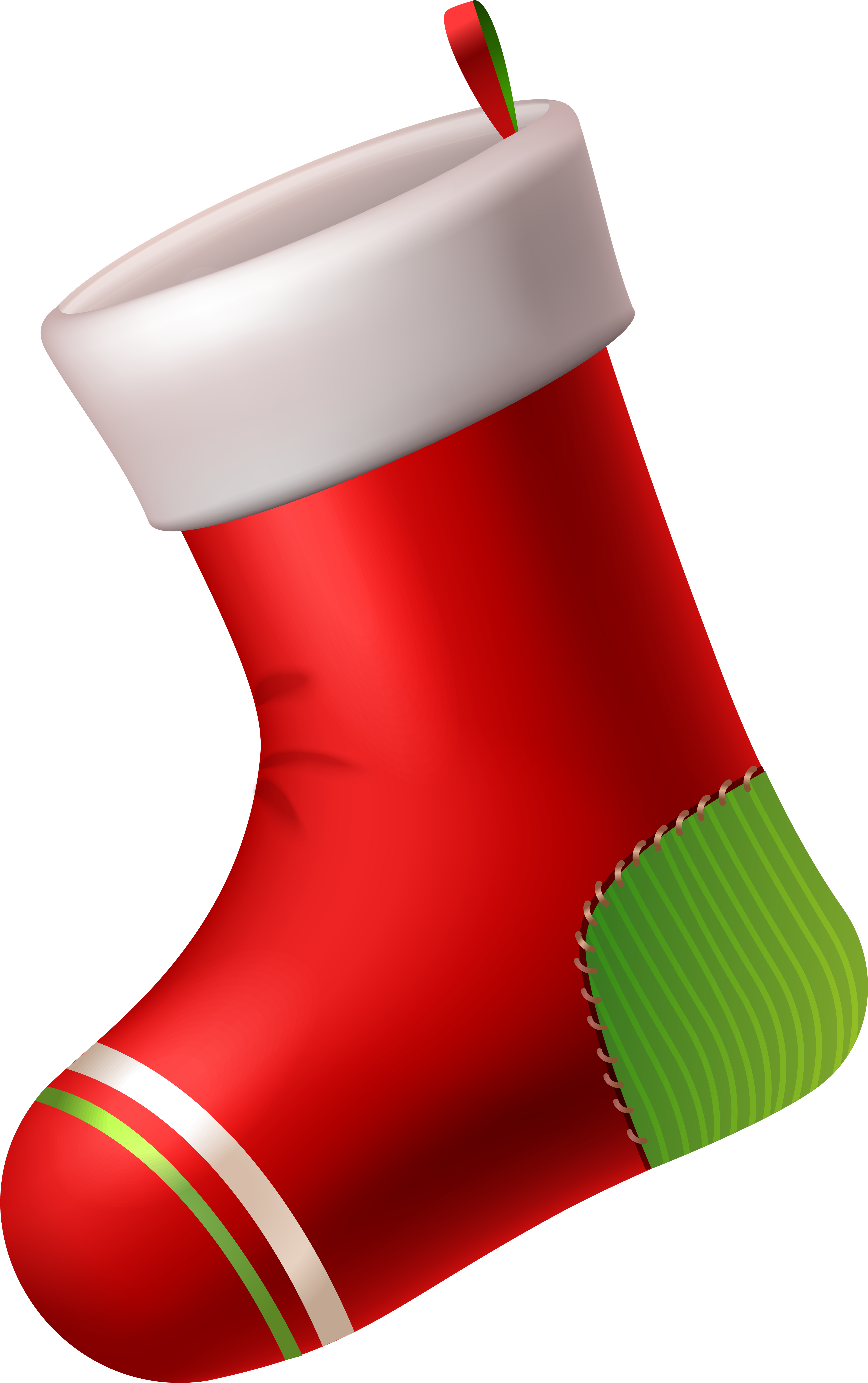 Santa Claus Christmas Stocking (5021x8000), Png Download