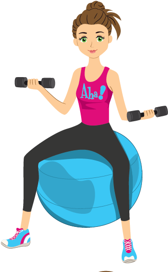 Fitness Cartoon Png Image Download - Exercising Cartoon Images Png (383x578), Png Download