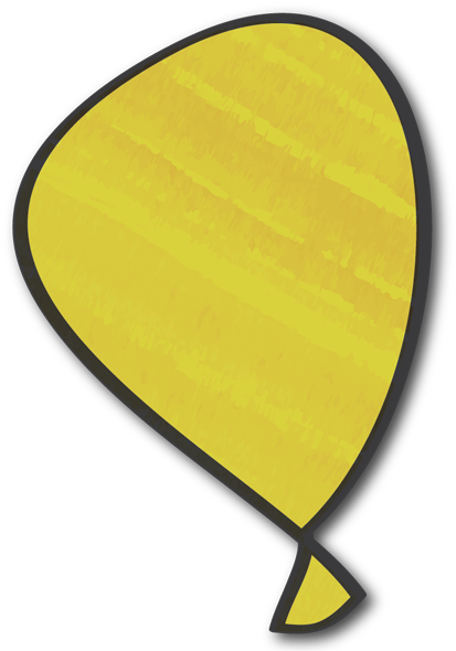 Yellow Baloon - Illustration (417x600), Png Download