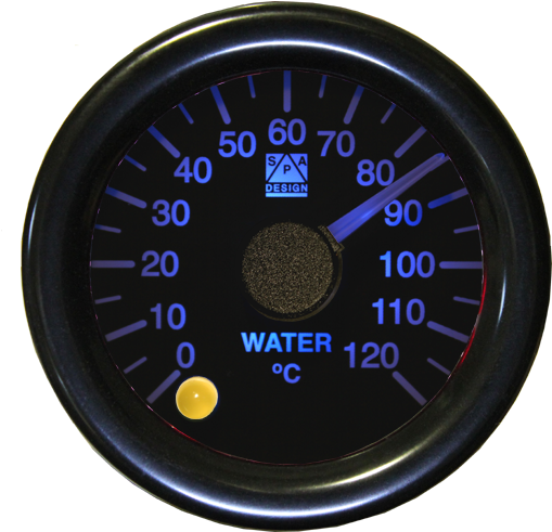 Water Temperature Gauge Wt-120 - Spa Design 52mm Water Temperature Stepper Motor Analogue (800x533), Png Download