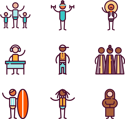 Linear Musical Genres - Surf Icon Free (600x564), Png Download