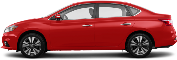 2017 Nissan Sentra - Hyundai Accent Sedan 2017 Rouge (850x436), Png Download