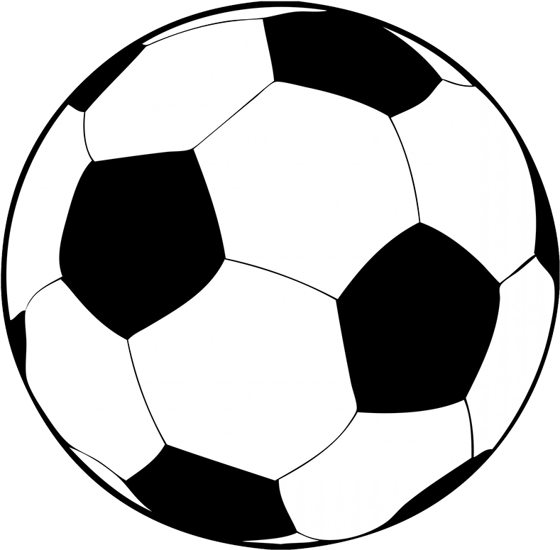 Jpg Different Kinds Of Soccer Ball Clip Art - Soccer Ball Silhouette Vector (883x886), Png Download