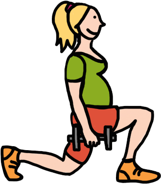 Exercise - Exercise In Pregnancy Cartoon (490x432), Png Download