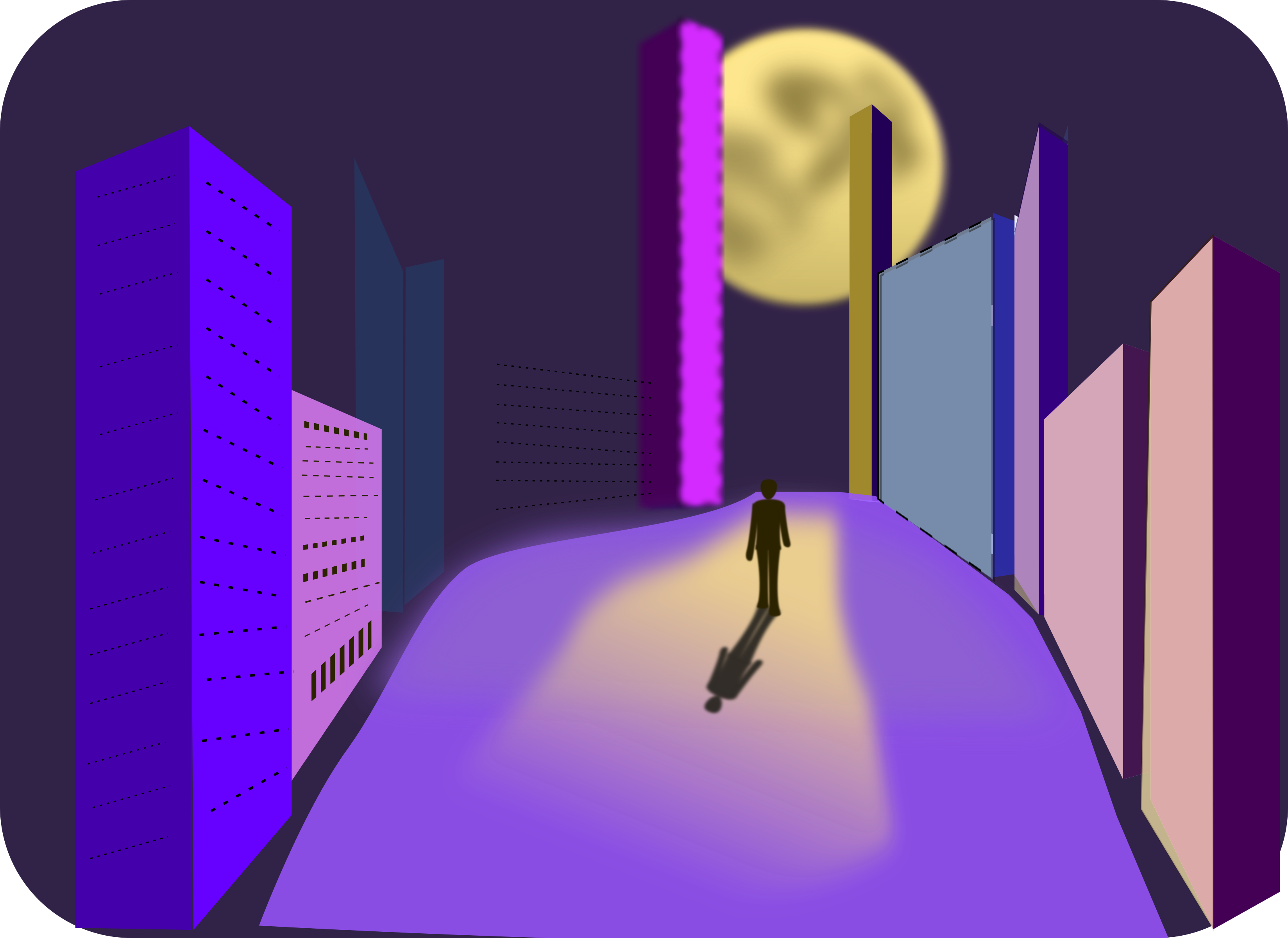 This Free Icons Png Design Of Night Walk (3296x2400), Png Download