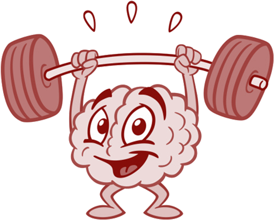 Exercise Is Good For The Brain - Cartoon Brain (550x450), Png Download