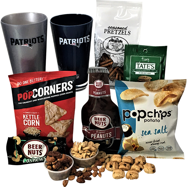 New England Patriots Fan Gift Basket - Pop Chips Salted Popped Potato Chips (650x650), Png Download