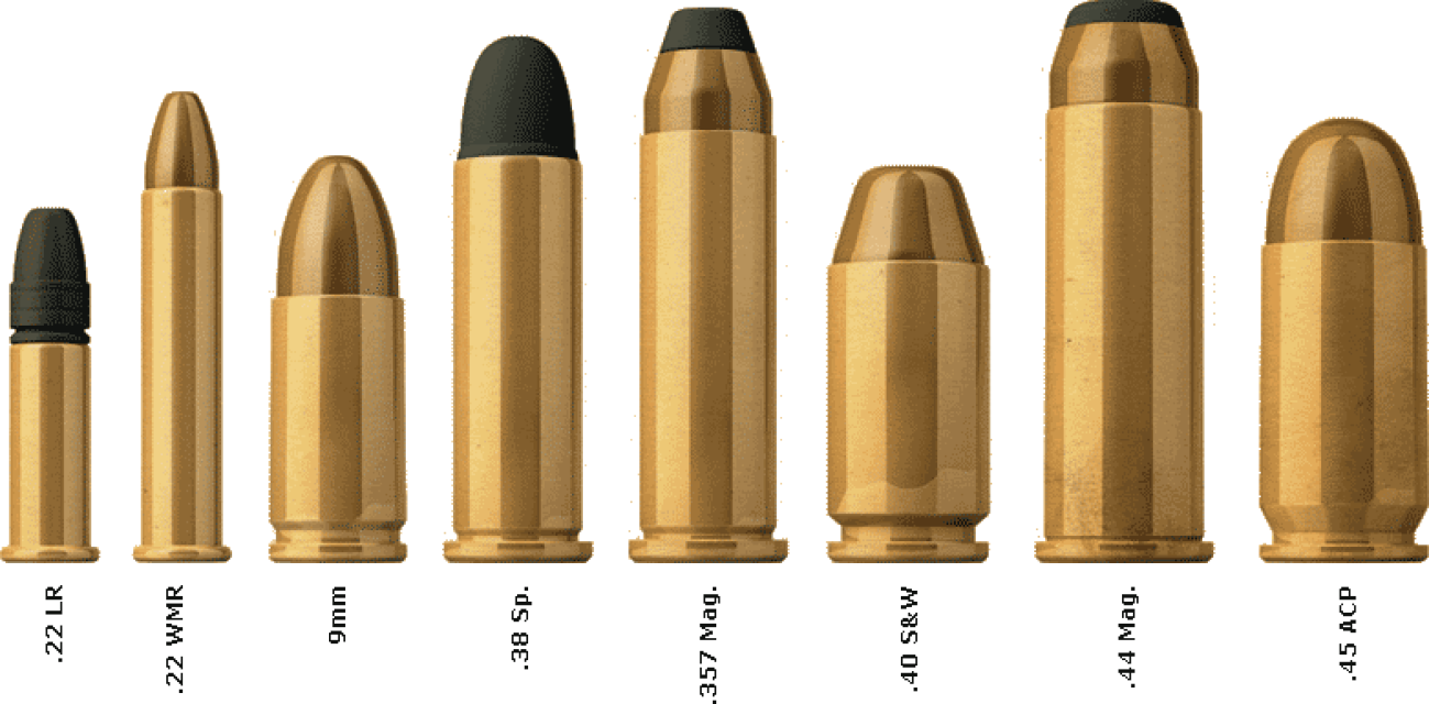 Revolver Bullets Png - Handgun Ammo (782x385), Png Download