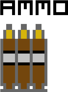 Direct Image Link - Pixel Art Ammo Png (420x380), Png Download