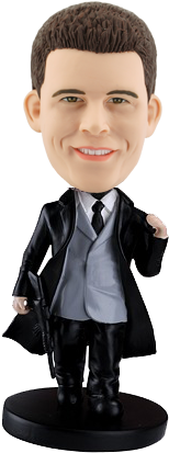 Personalized Bobblehead James Bond - Figurine (400x458), Png Download