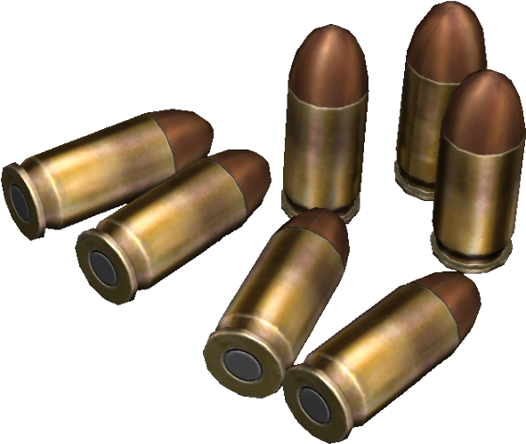 Handgun Ammunition - .45 Bullet Png (600x525), Png Download