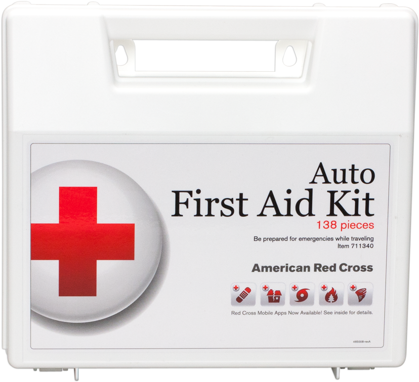 Deluxe Auto First Aid Kit Deluxe Auto First Aid Kit - American Red Cross Auto First Aid Kit 711320 (1200x1200), Png Download