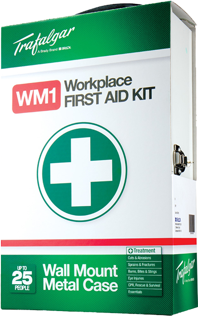 Trafalgar Workplace First Aid Kit Wall Mount - Trafalgar Wm1 Workplace Metal Case Wall Mount (800x800), Png Download