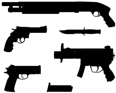 Although Many Weapon Offenses Exist Under Ohio Law, - Weapons Black And White (450x338), Png Download