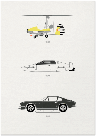 Live And Let Drive James Bond Unframed Poster - Rear View Prints The Iconic James Bond Car Print (500x500), Png Download