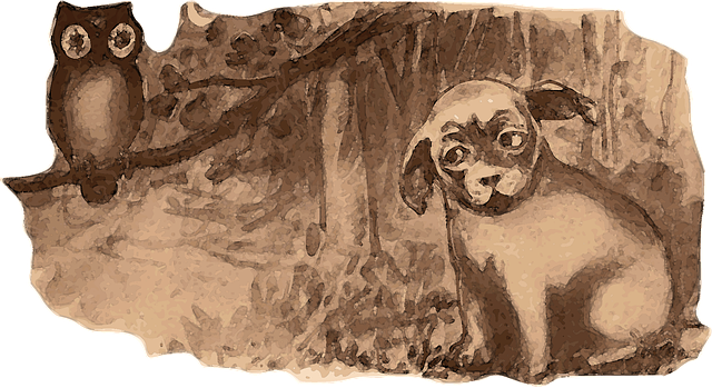 But Yes, I Can Be Fearless For A Minute, But That Would - Hund Und Eule Karte (640x349), Png Download