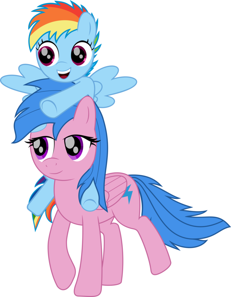 Rainbow Dash And Firefly - Zephyr And Rainbow Dash Eg (787x1014), Png Download