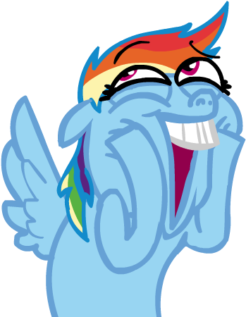 Brutamod, Rainbow Dash, Safe - Pony Rainbow Dash Png (440x450), Png Download