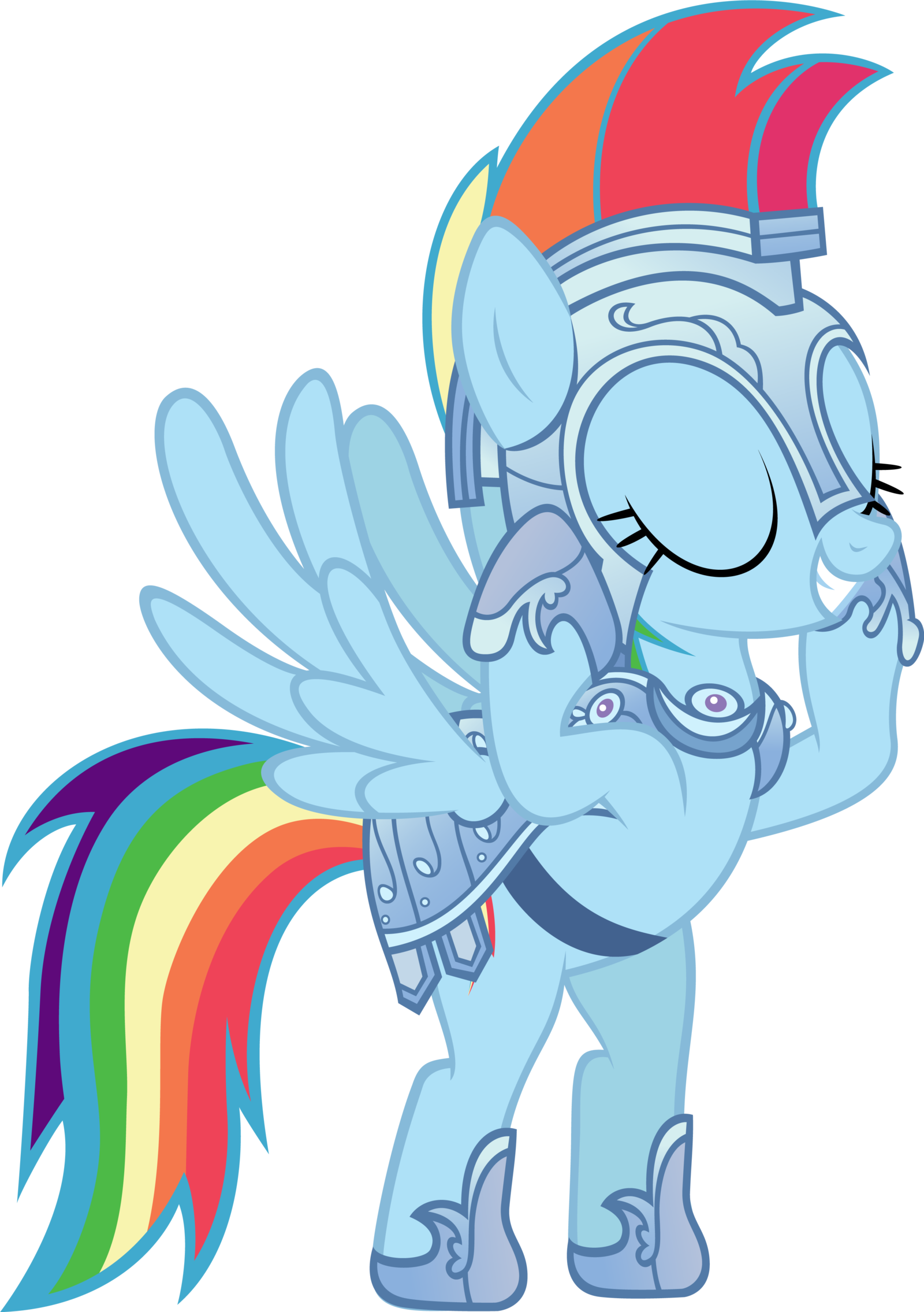 Rainbow Dash Pony Armor - My Little Pony Rainbow Dash Crystal Empire (1600x2270), Png Download