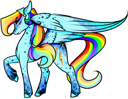 Rainbow Dash Ibath World Au - Mane (530x375), Png Download