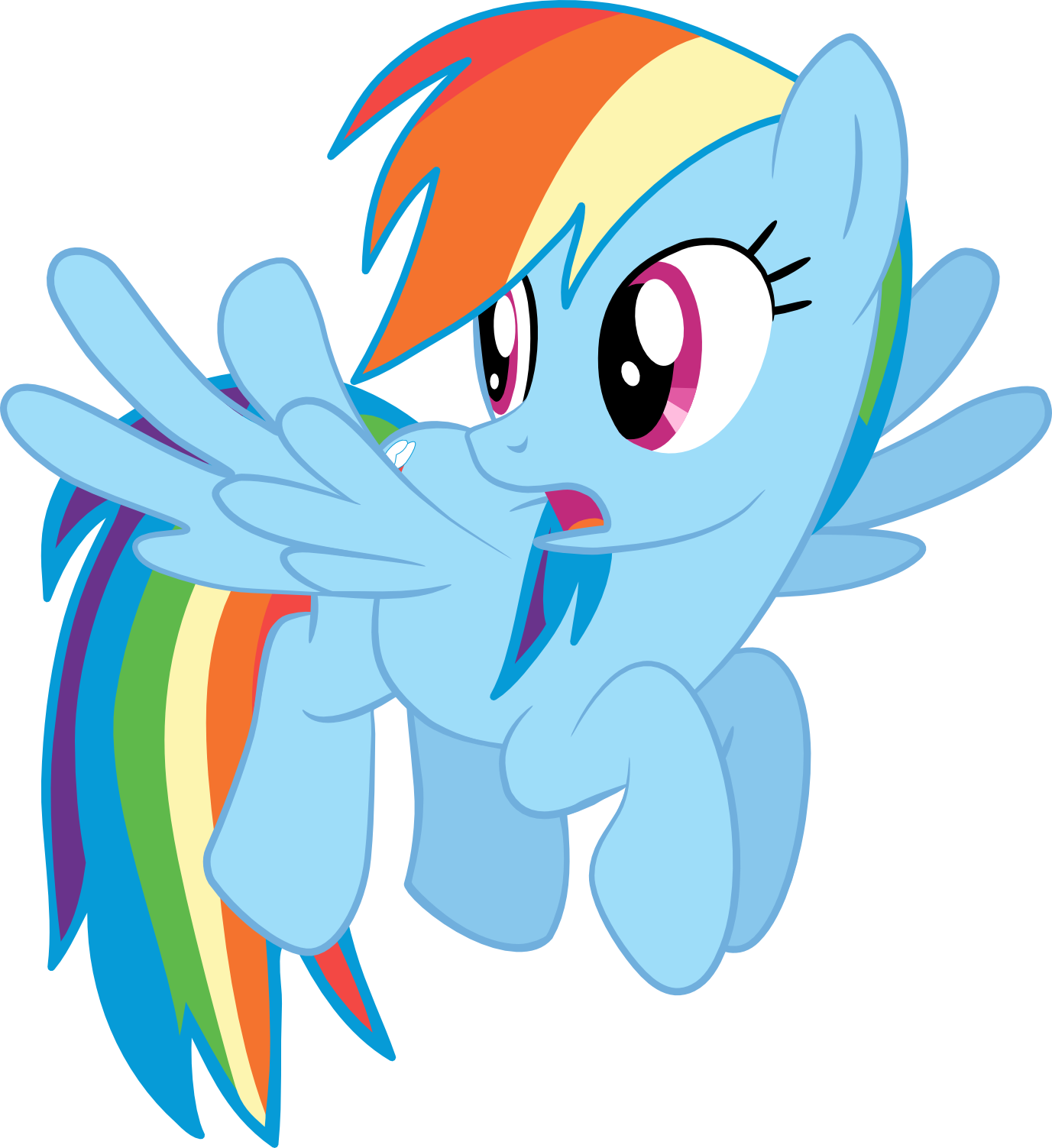 Rainbow Dash Looking Back By Mighty355 - Rainbow Dash Looking Back (1377x1503), Png Download