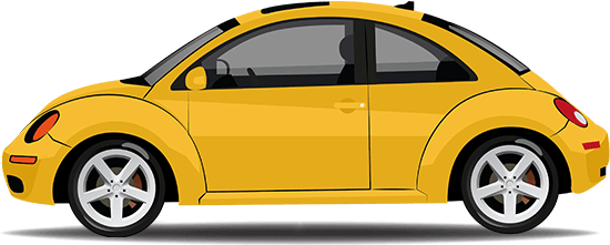 White Mustang White Rims (550x230), Png Download