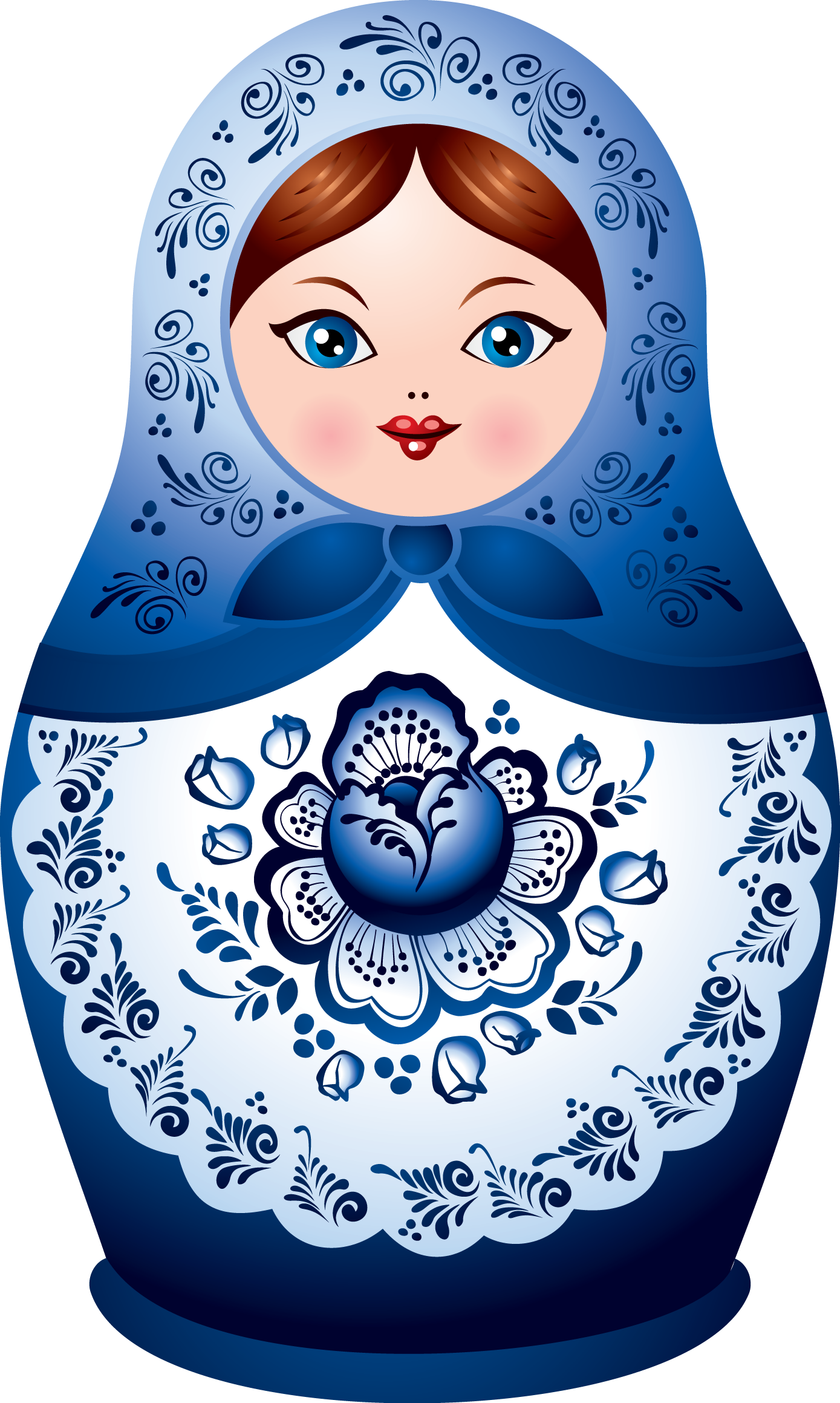 Matryoshka Doll Png - Mamushka Vector (1389x2319), Png Download