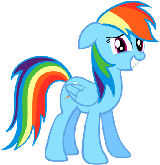 Tickle Rainbow Dash Belly Faster - Rainbow Dash Nervous (600x600), Png Download
