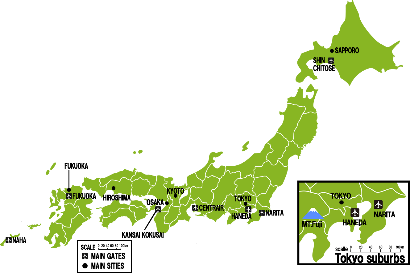 Japan Map (1329x888), Png Download