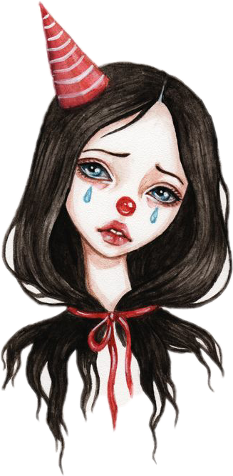Popular And Trending Clown Doll Horror Evil Stickers - Красивые Рисунки Для Срисовки (327x666), Png Download