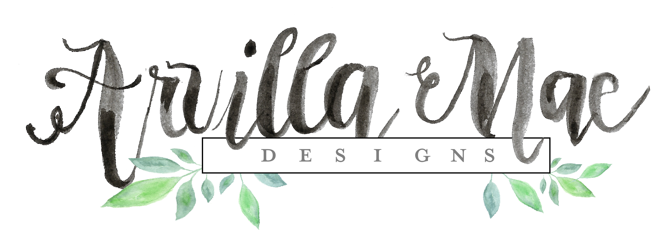 Amae Designs Amae Designs Amae Designs - Calligraphy (2700x900), Png Download