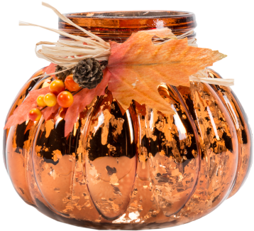 6"d Mercury Glass Pumpkin - Mercury Glass (1000x667), Png Download