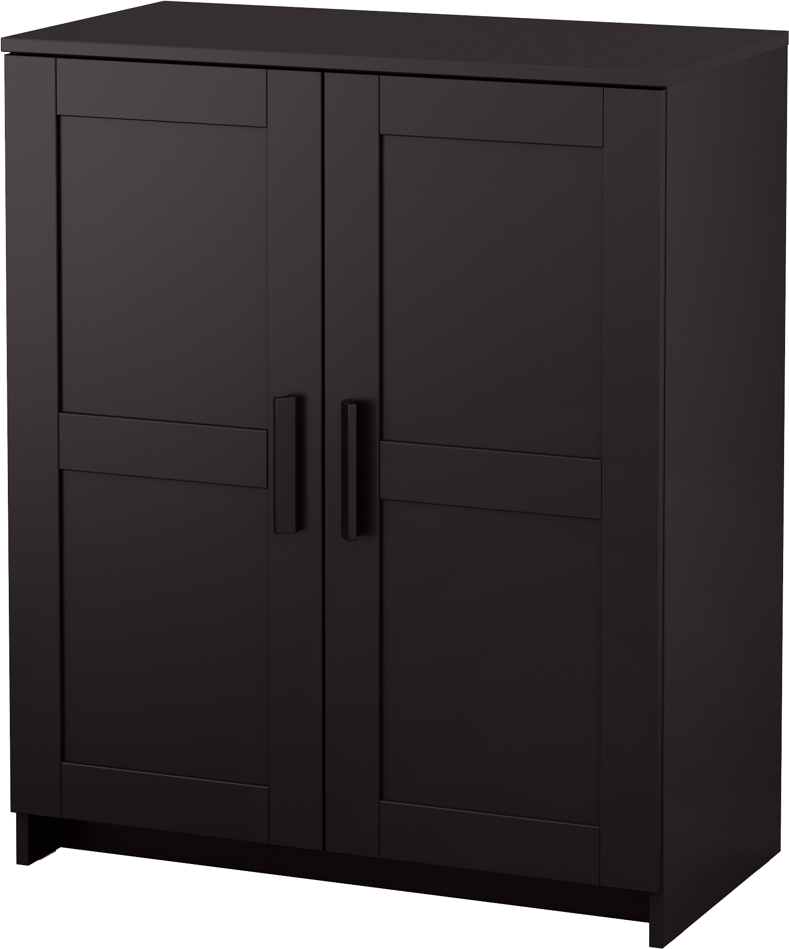 Cabinet Png Transparent Image - Brimnes Cabinet With Doors Black (2000x2000), Png Download