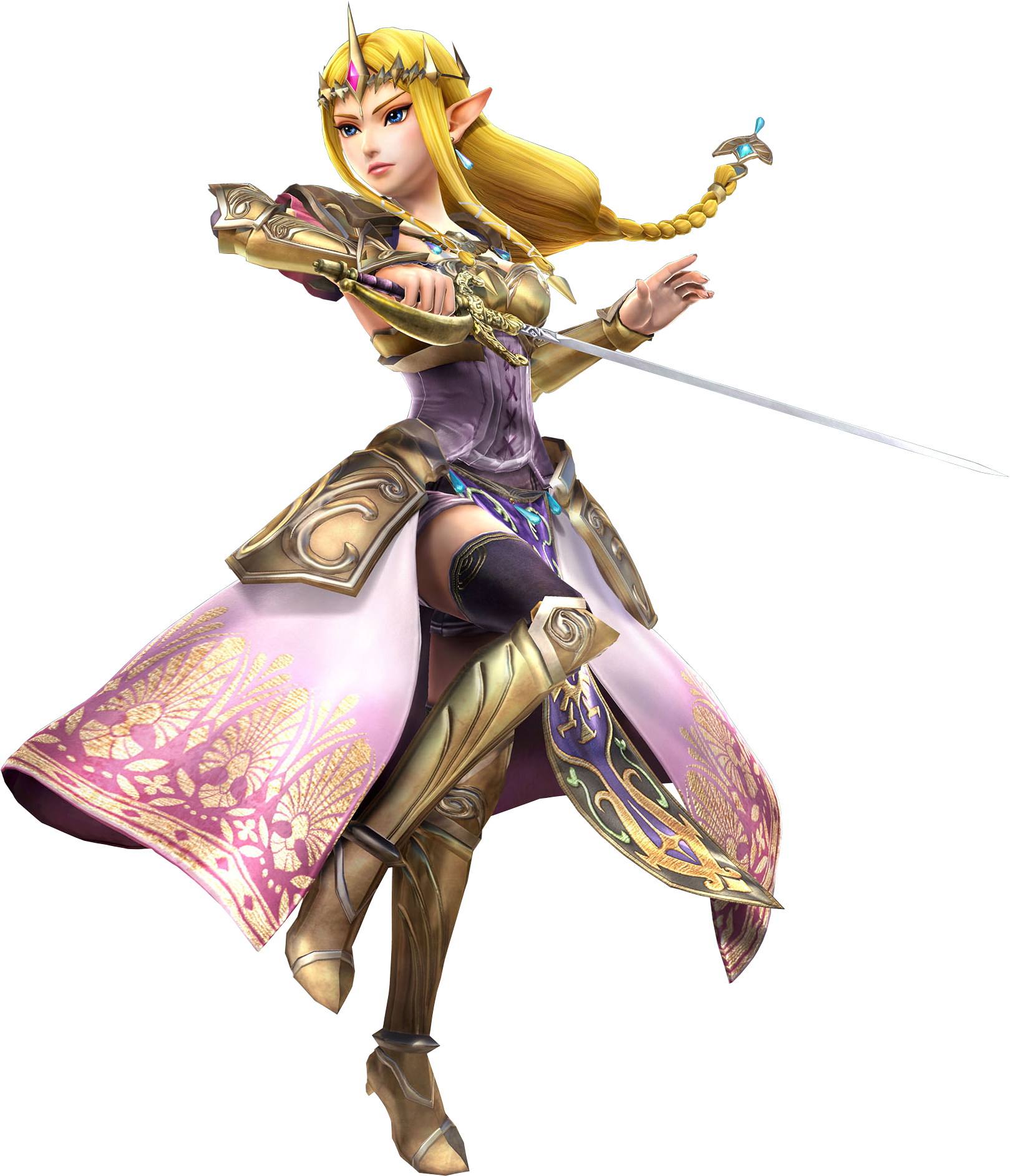 Zelda Rapier - Legend Of Zelda Hyrule Warriors Zelda (1635x1900), Png Download