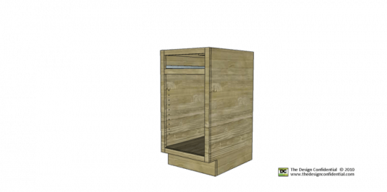 Free Woodworking Plans To Build The Easiest Base Cabinet - Cabinetry (550x273), Png Download