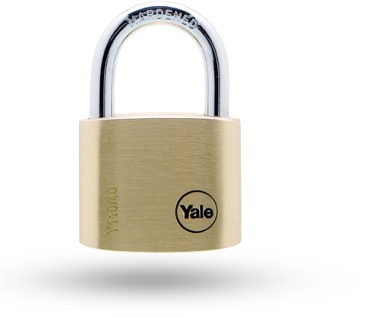 Y110 Padlock - Yale 40mm Brass Padlock (1000x1000), Png Download