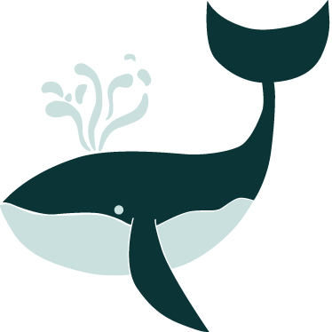 Blue Whale Wall Sticker - La Ballena Azul Png (374x374), Png Download