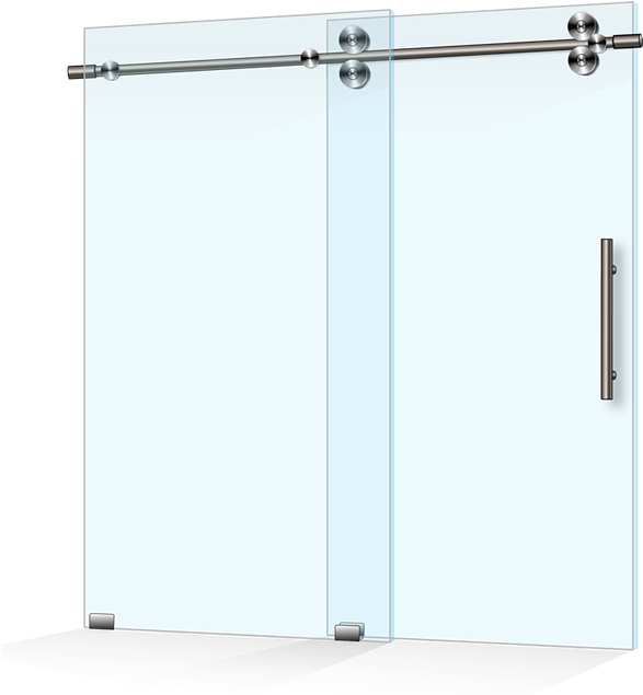Hydroslide Sliding Shower Doors - Glass Shower Doors Png (650x650), Png Download