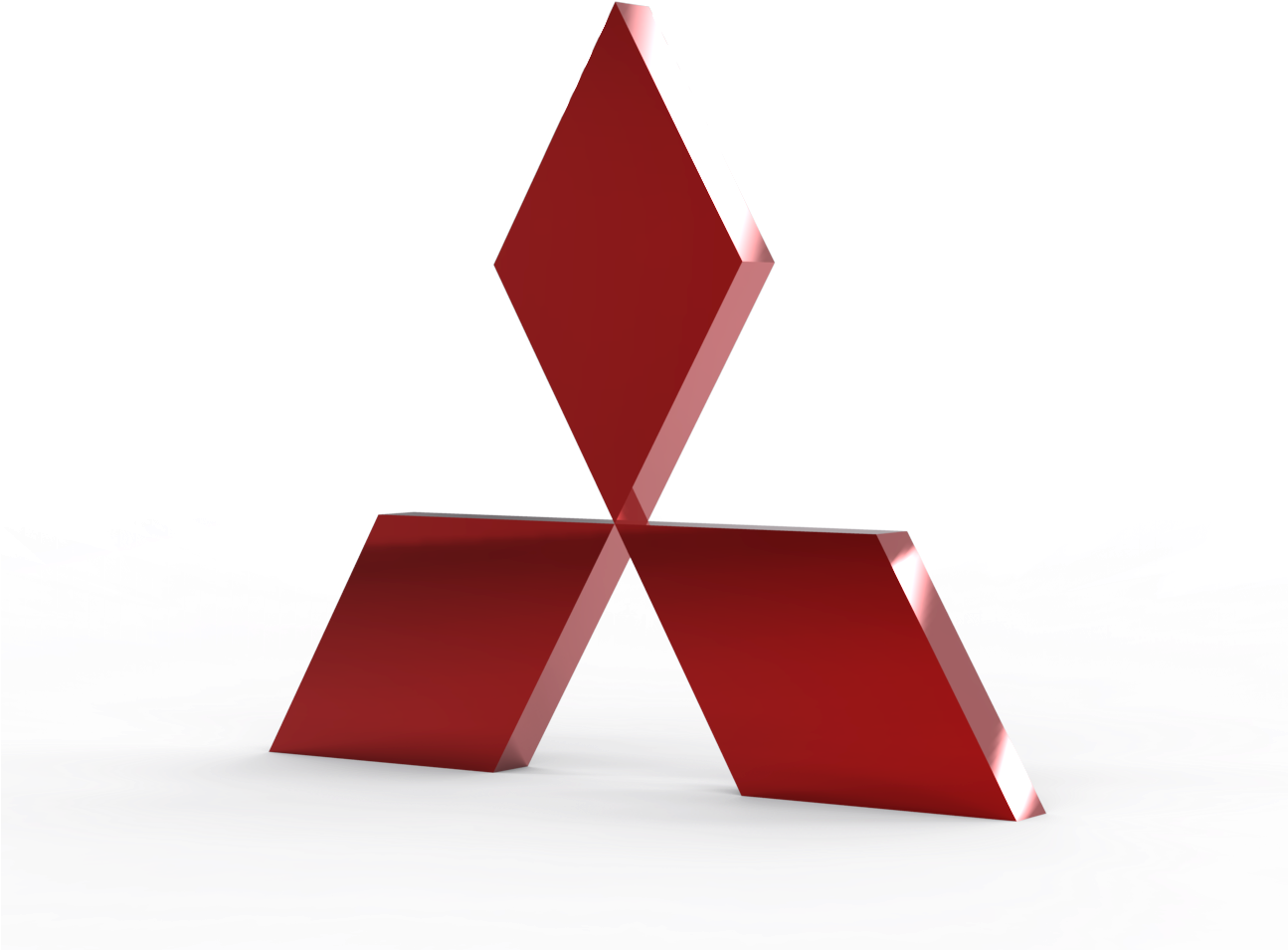 Mitsubishi Logo Png Image - Mitsubishi Logo 3d Png (1294x1048), Png Download