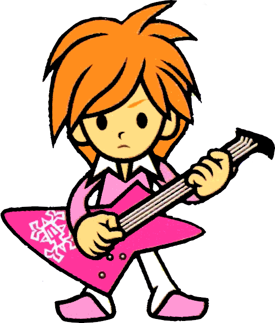 Student Guitarist - Rhythm Heaven Rockers (543x637), Png Download
