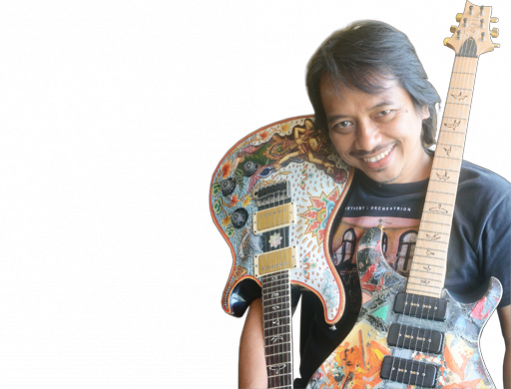 Man & Guitar - Dewa Budjana Dan Bali (511x389), Png Download