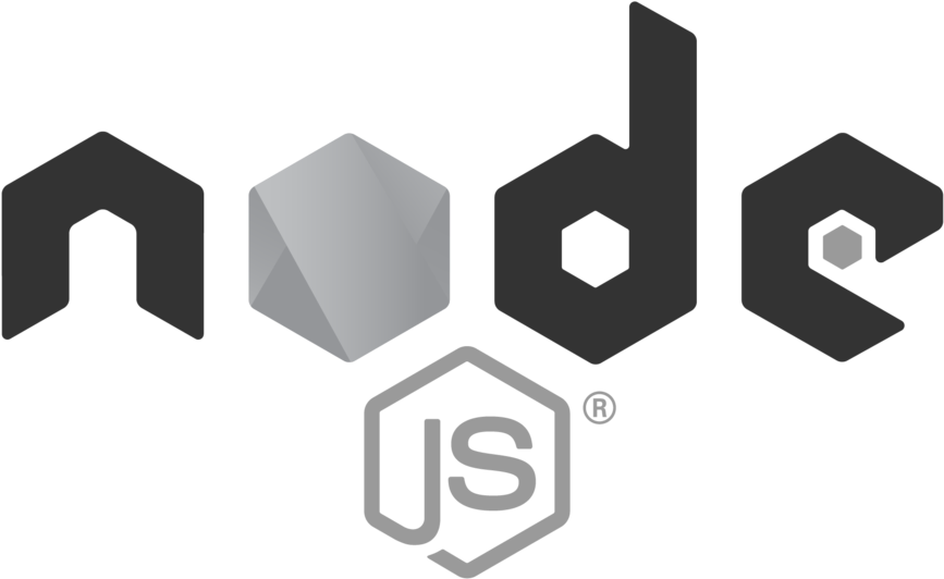 Nodejs B&w 01 - Javascript Node (1000x613), Png Download