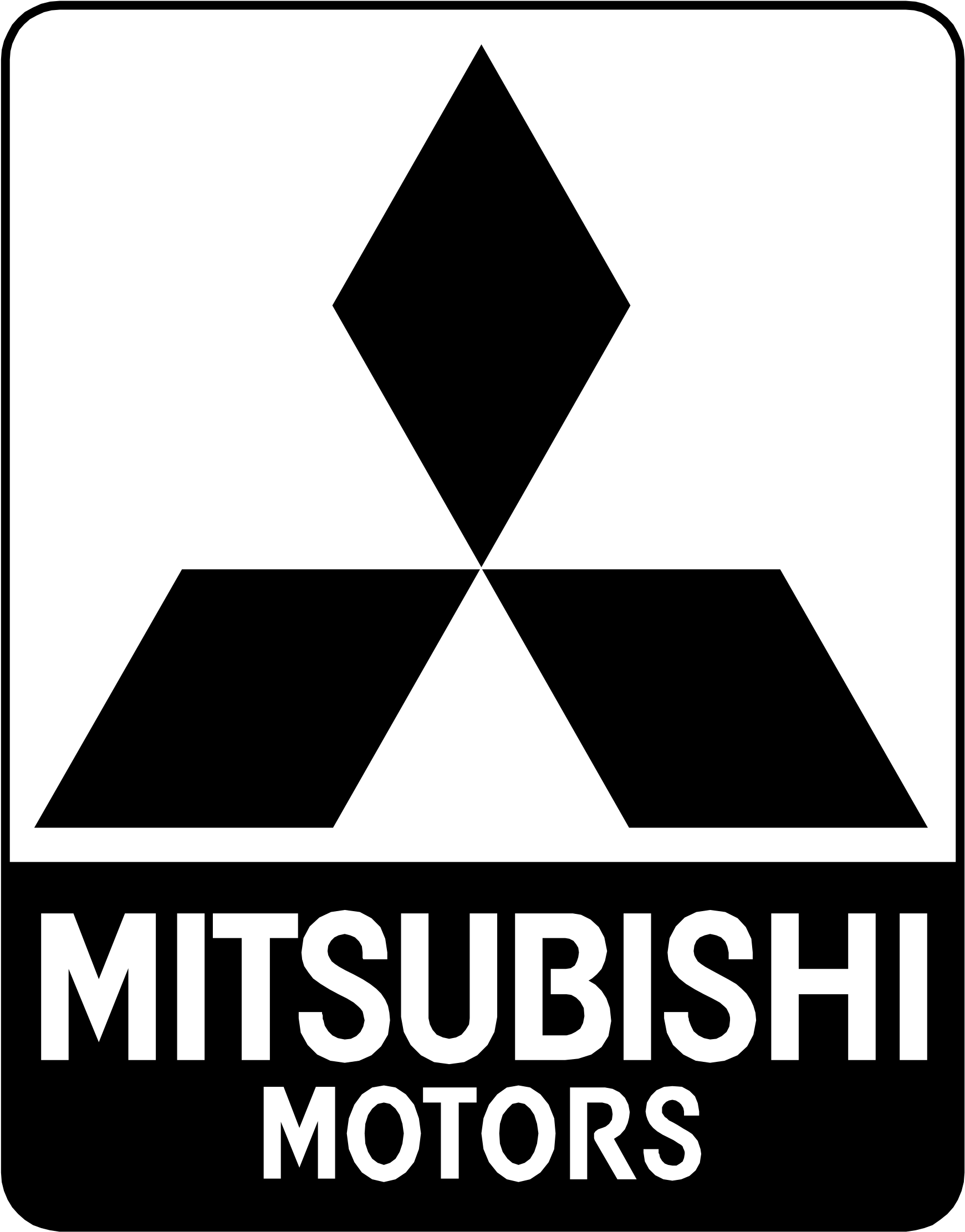 Mitsubishi Motors Logo Png Transparent & Svg Vector - Logo Mitsubishi (2400x2400), Png Download