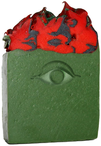 Cyclops With Spiky Hair Fruit Scented Hand Made Soap - Cake (427x617), Png Download