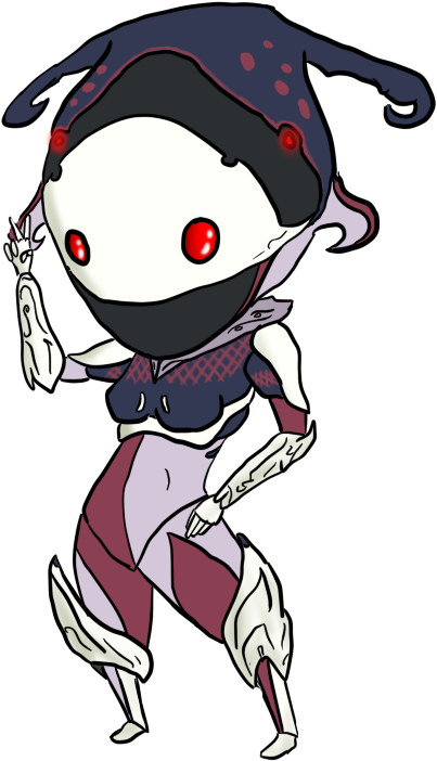 Qfnoqpk - Warframe Mirage Chibi (600x800), Png Download