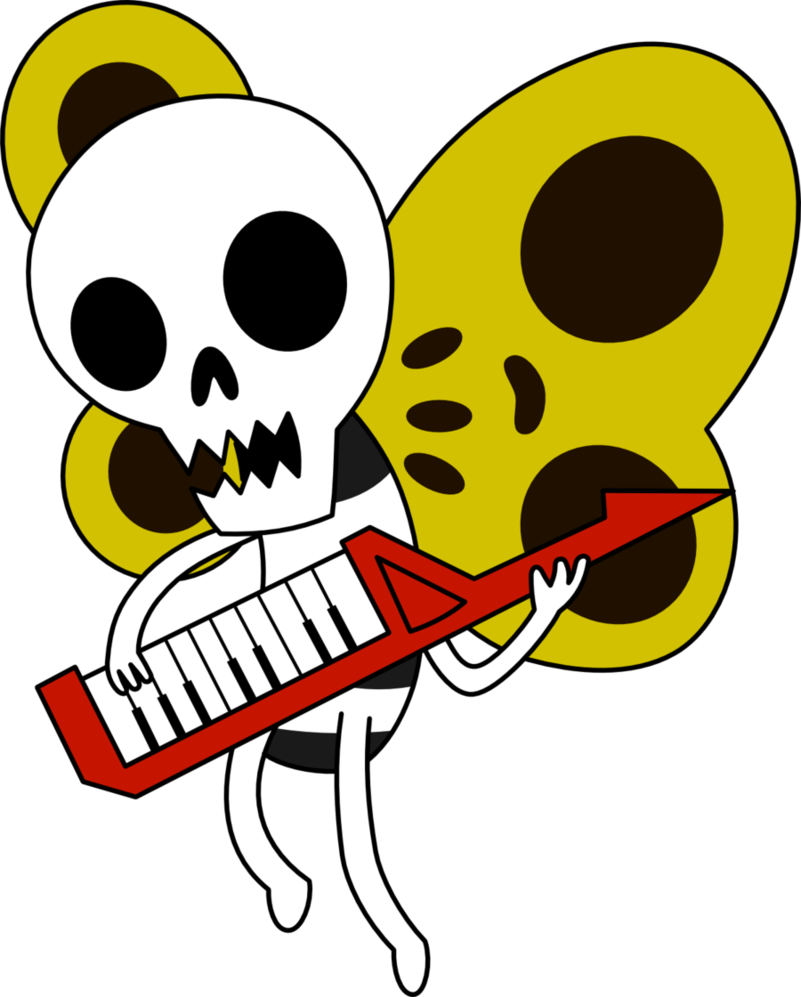 40 Images About Land Of Ooo On We Heart It - Adventure Time Skull Butterflies (801x997), Png Download
