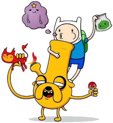 Clip Free Cannabis Provisions Legal Weed For Anyone - Adventure Time Smoking Weed (370x404), Png Download