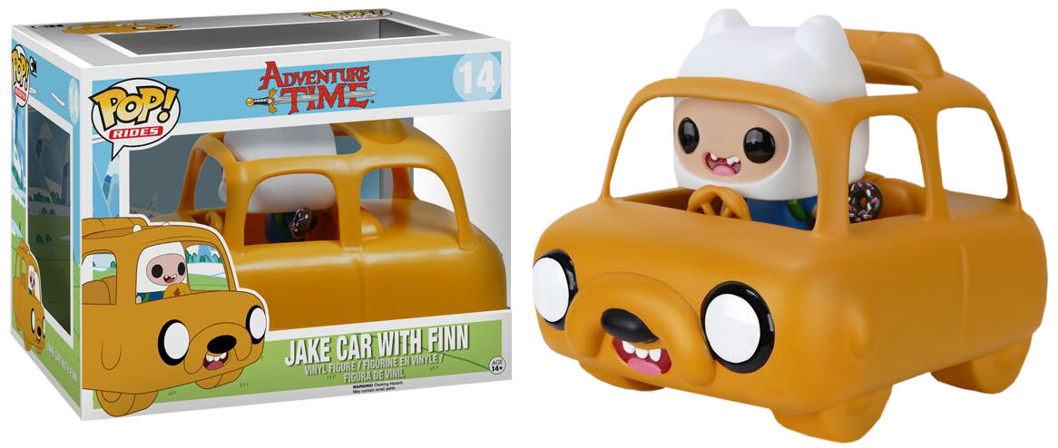 Finn With Jake Car Pop Ride Vinyl Figure - Funko Pop Jake Car (1166x494), Png Download