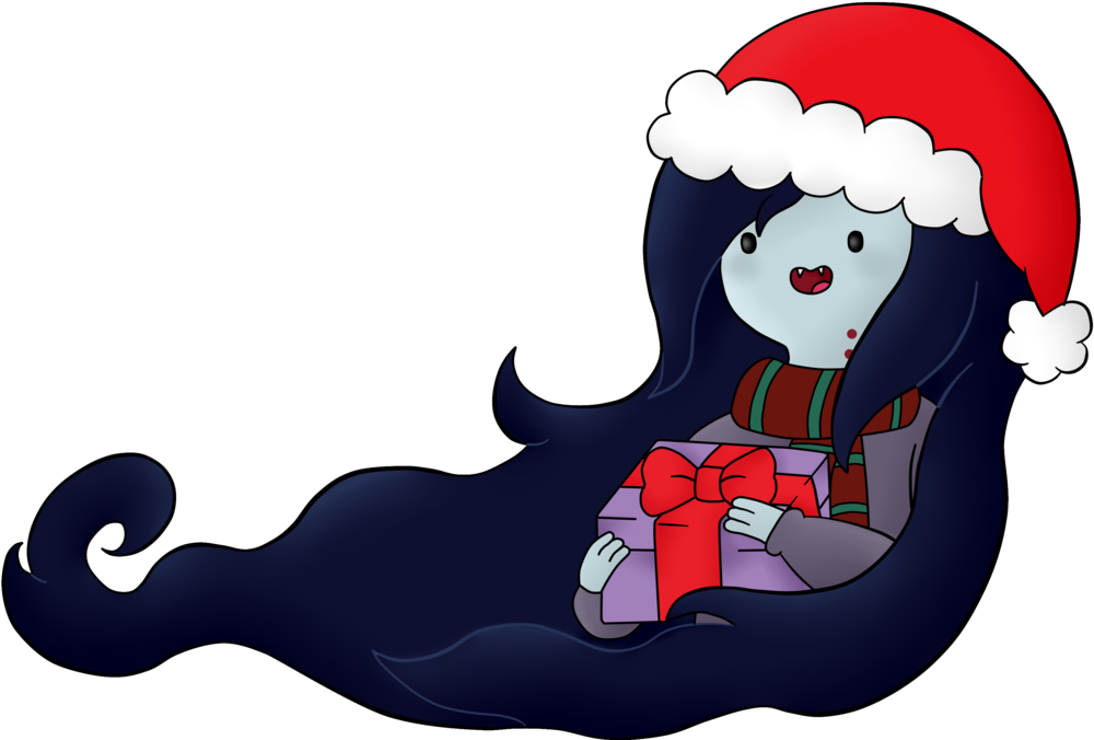 Adventure Time Christmas Drawings - Adventure Time Christmas Marceline (1024x690), Png Download